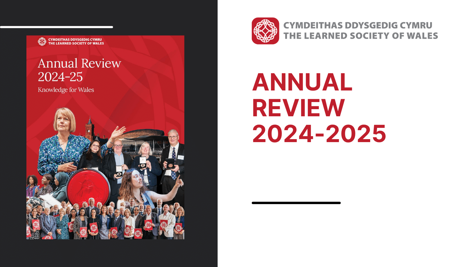 A graphic showing the front cover of the Annual Review 2024-25.