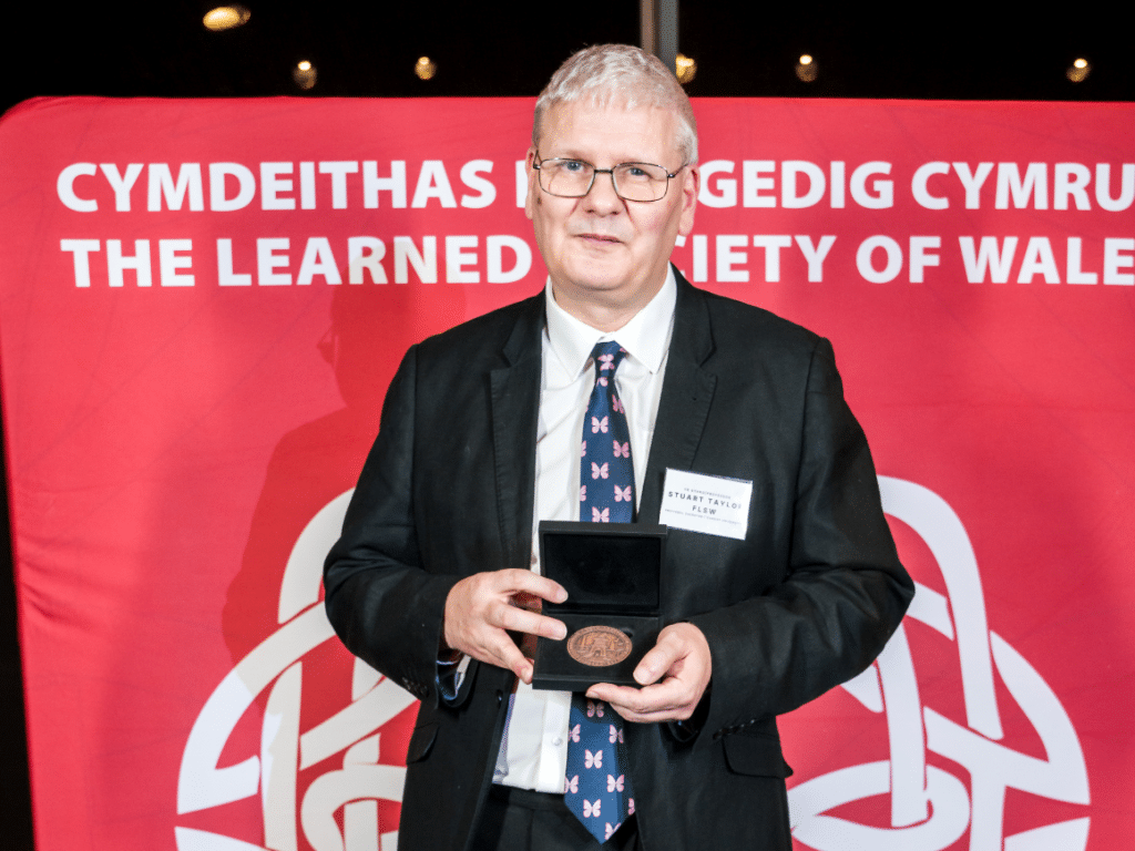 Professor Stuart Taylor with his medal