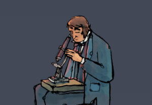 Cartoon image of a Dillwyn family member