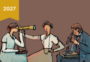 Cartoon image of the Dillwyn family members.