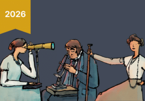 Cartoon image of the Dillwyn family members.